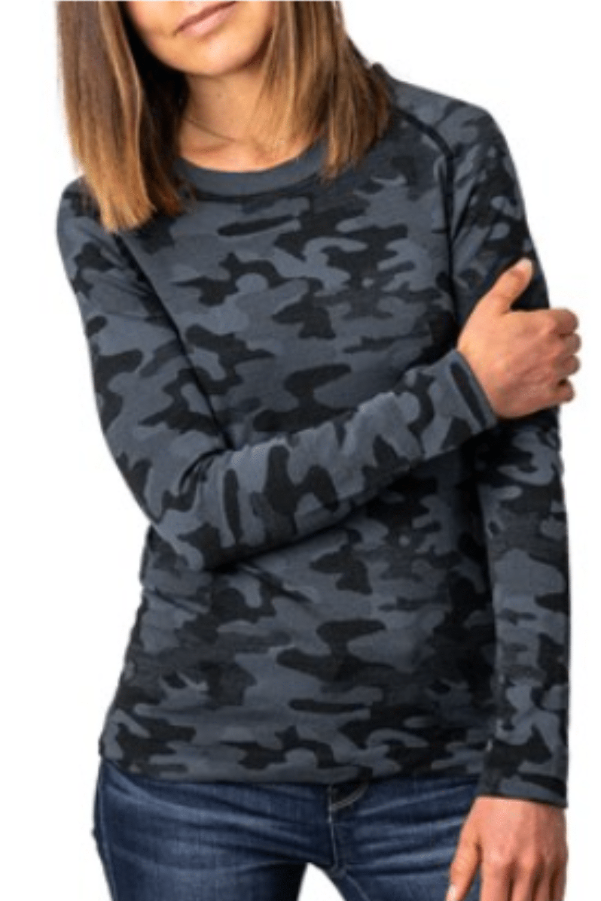 Camo Fleece Top