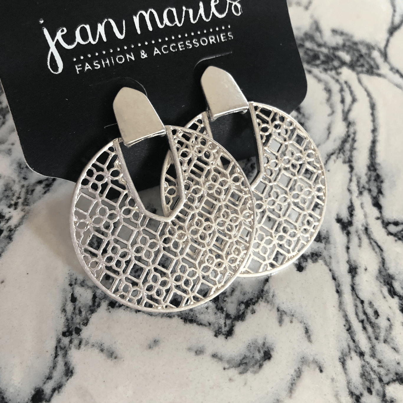 Lattice Circle Earring