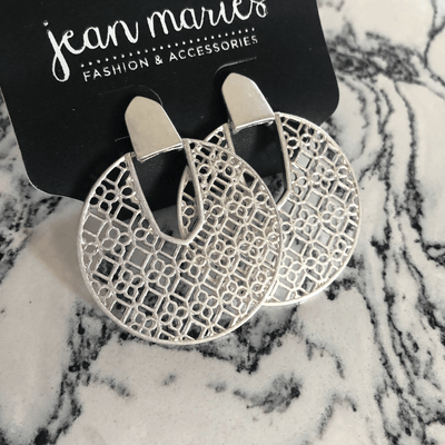 Lattice Circle Earring