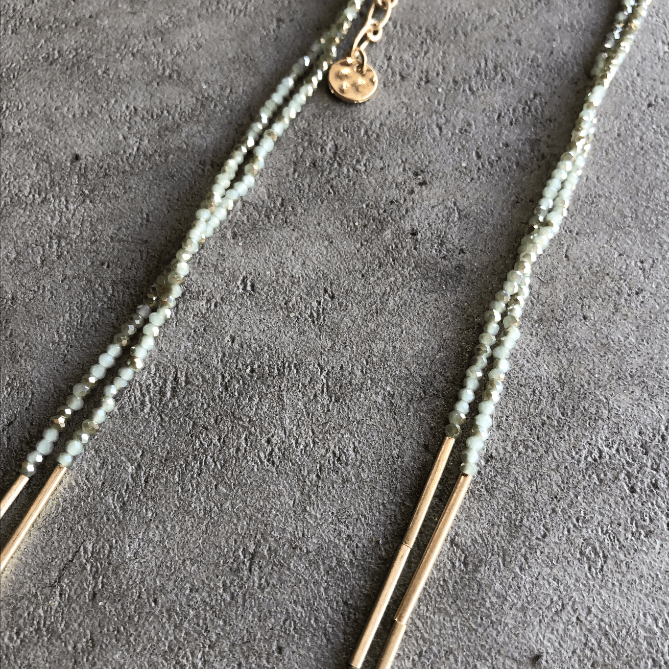 Dainty Bead Bar Necklace