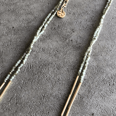 Dainty Bead Bar Necklace