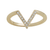 CZ V Shape Gold Layer Ring