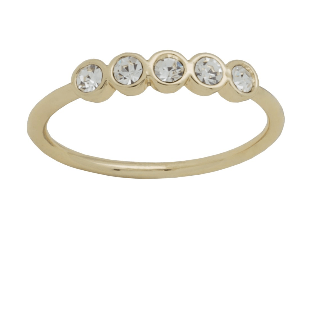 Five CZ Gold Ring
