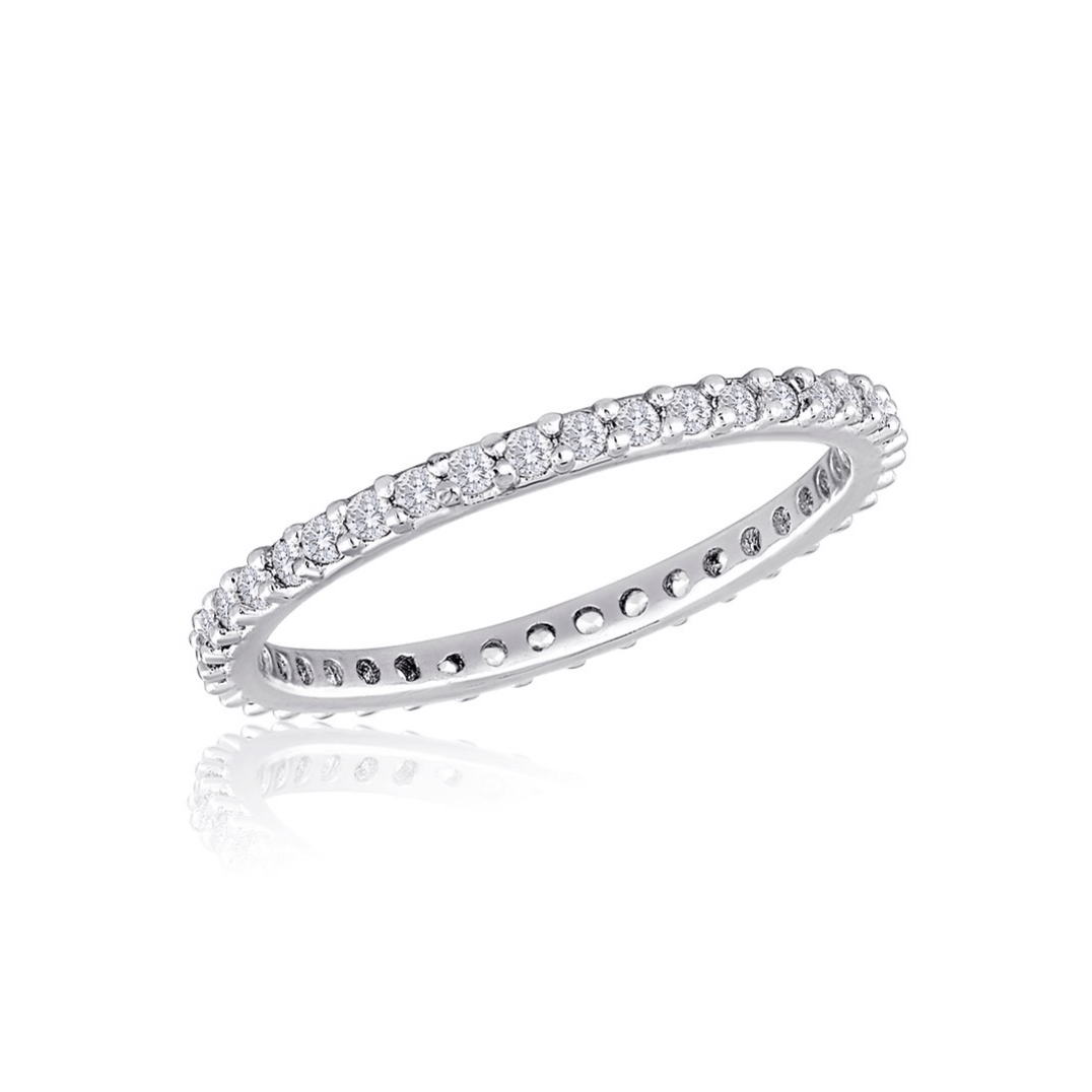 Thin Diamond Stack Ring