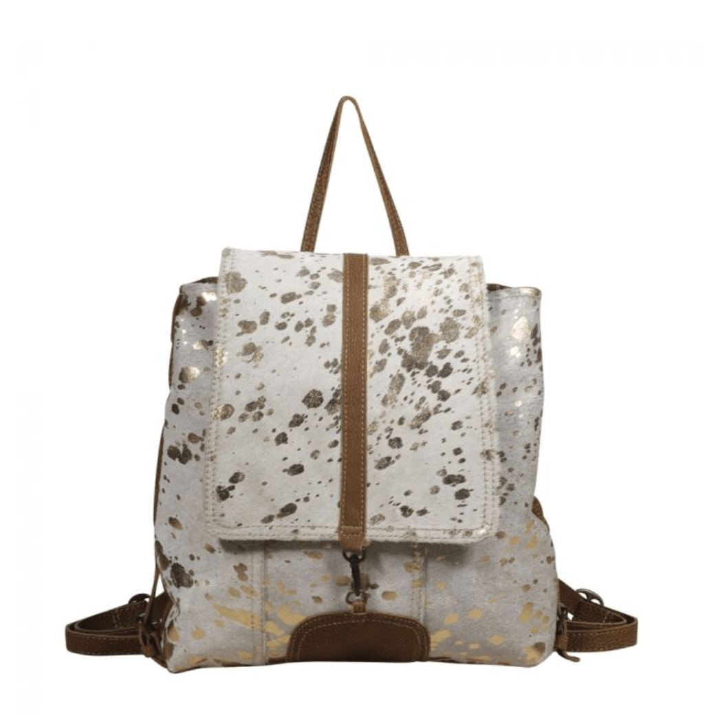 Silvery Touch Leather & Hairon Bag