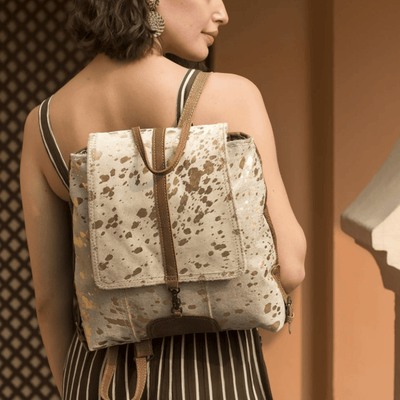 Silvery Touch Leather & Hairon Bag