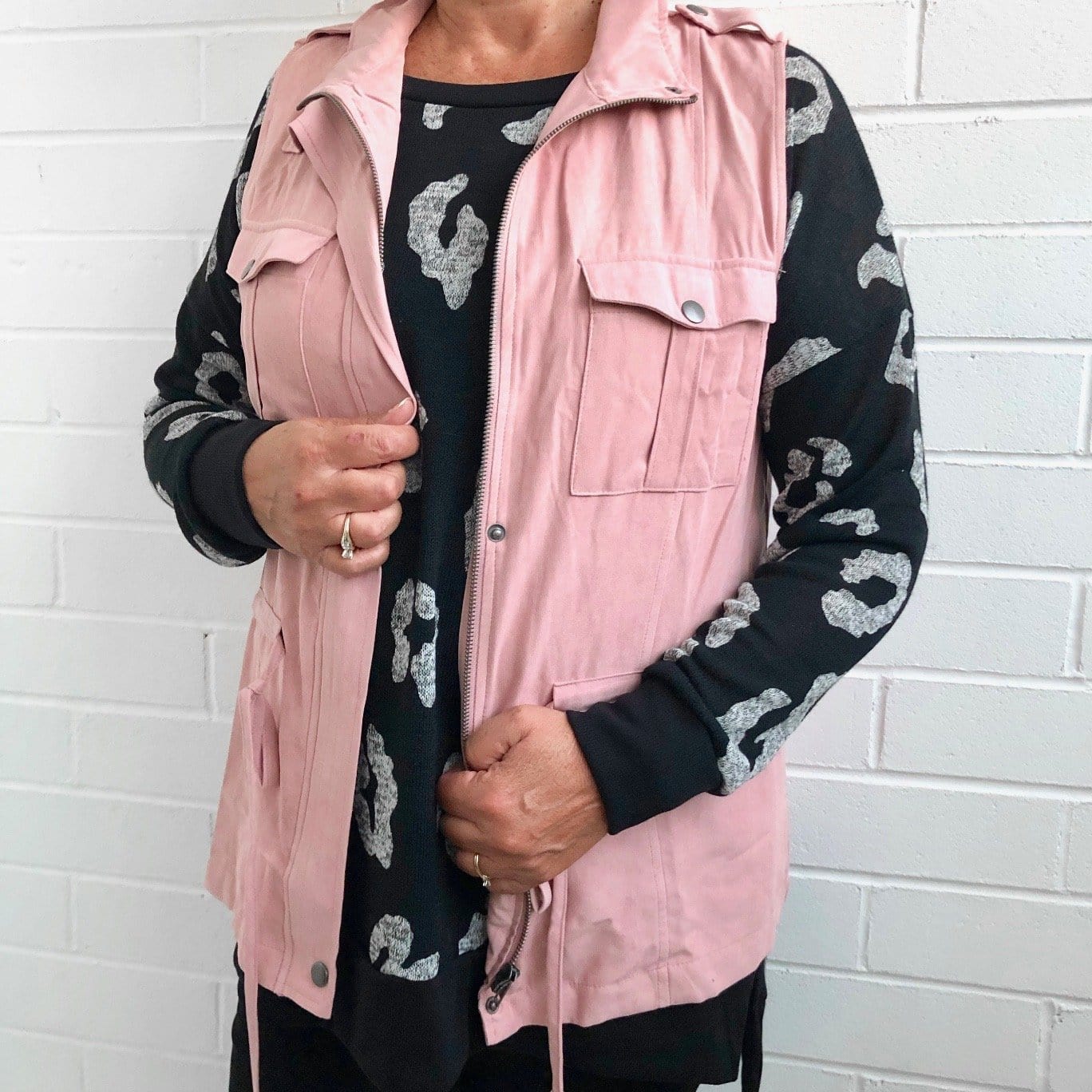 Rose Drawstring Vest