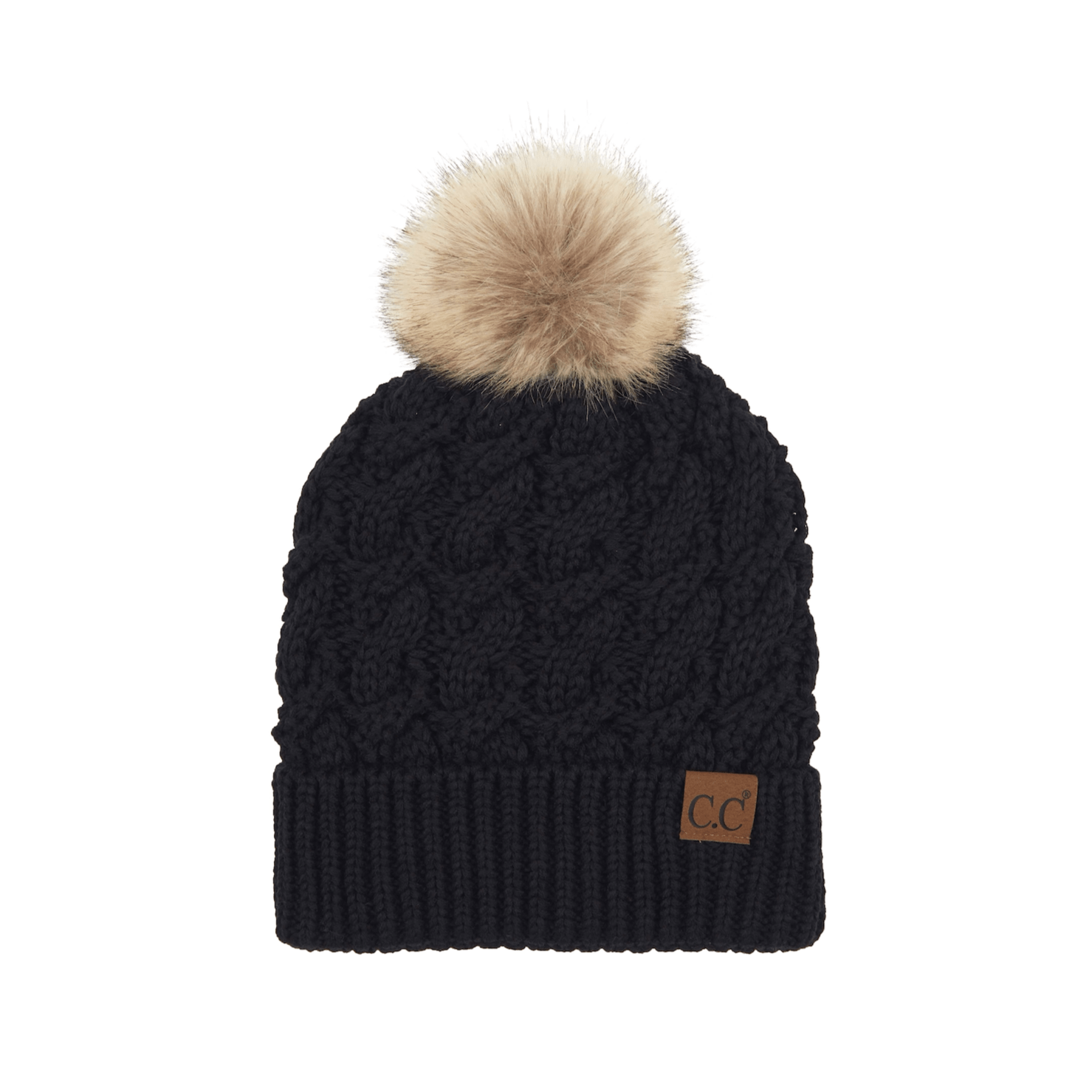 Ribbed Knit Pom Beanie