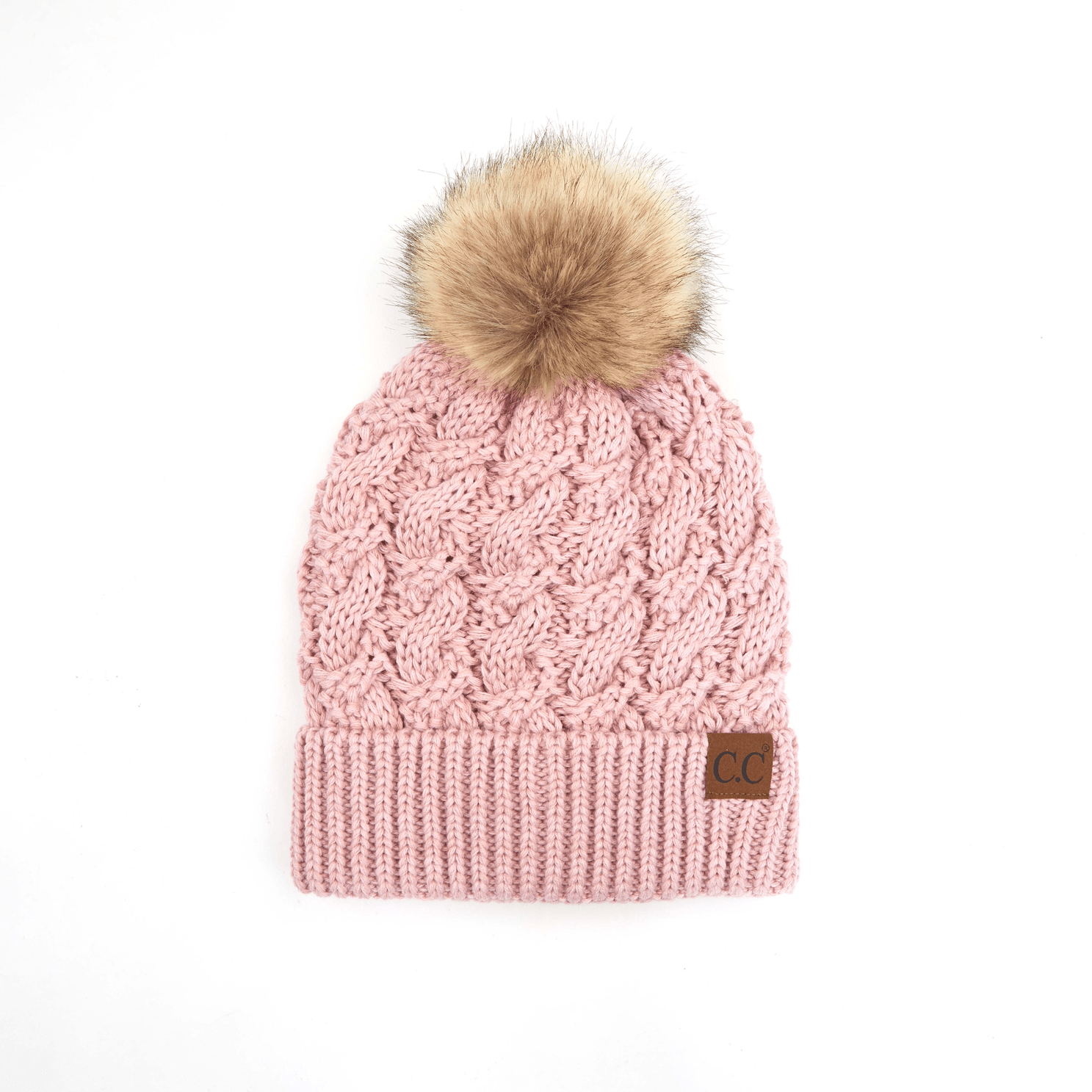 Ribbed Knit Pom Beanie