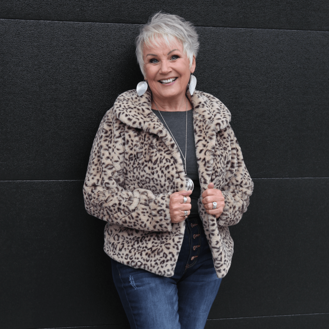 Leopard Open Fur Jacket