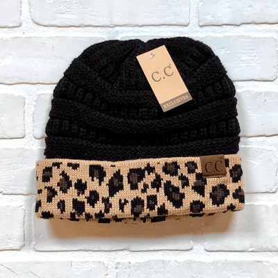 Leopard Cuff Beanie