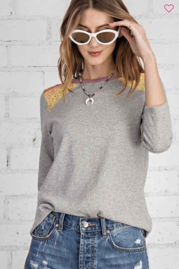 Feel The Love Color Blocked Top