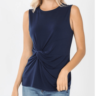 Knot Front Sleeveless Top