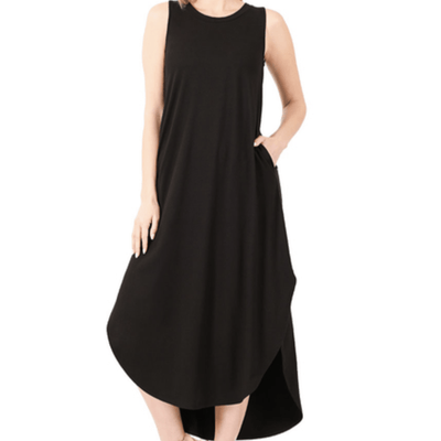 Brushed Side Slit Pocket Dress