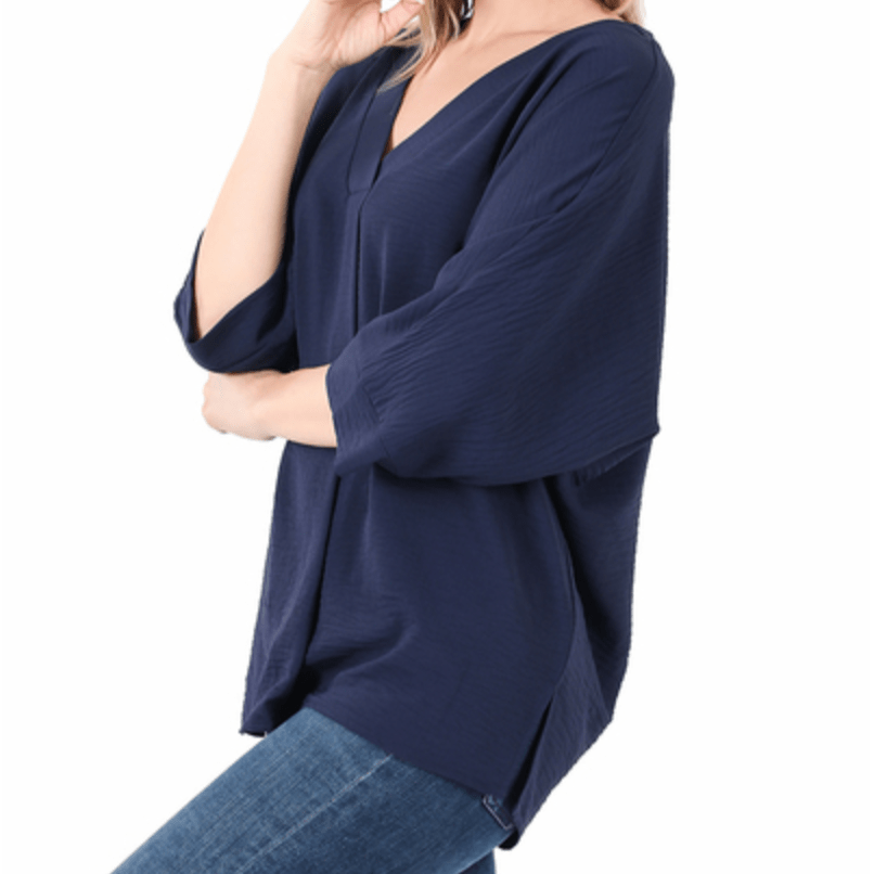 Woven Airflow Dolman Sleeve Top