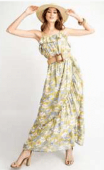 OFF SHOULDER PRINTED DRESS - Preorder
