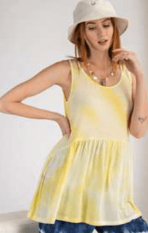 TIE DYE RAYON OVERSIZED TUNIC TOP