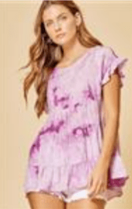 Purple Tie Dye Top - Preorder