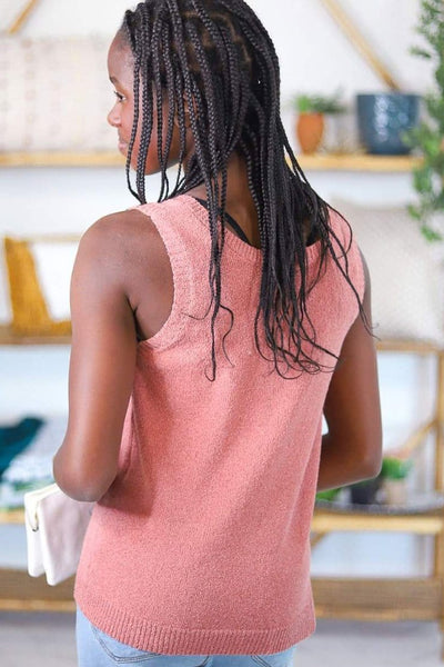 Apricot Lightweight Sweater Tank