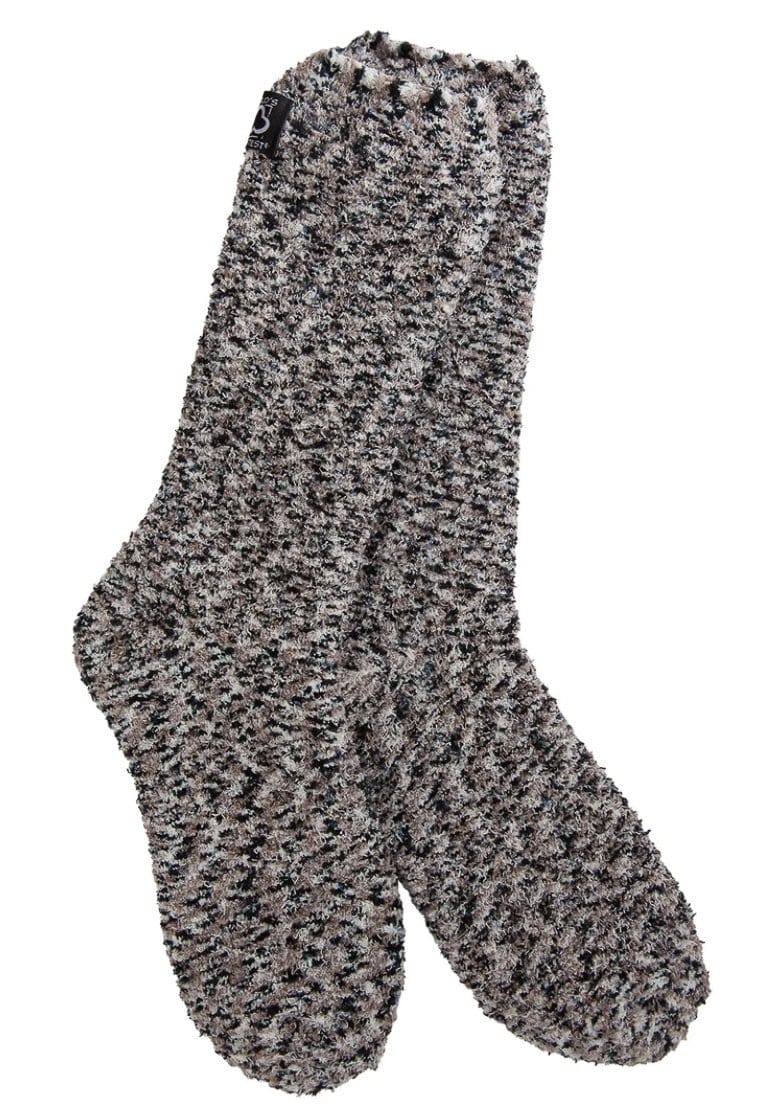 Thick grey and black textured warm sock