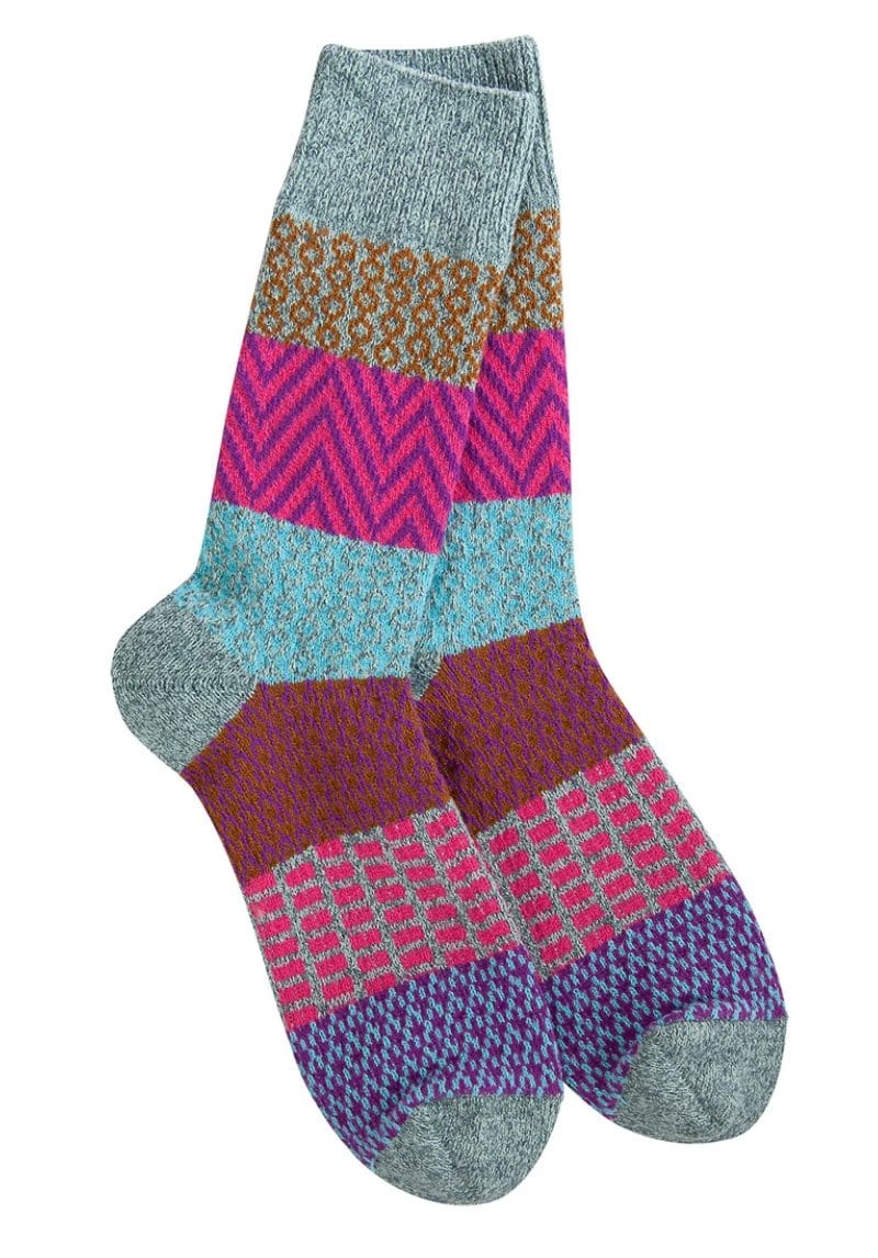 colorful soft warm block striped socks