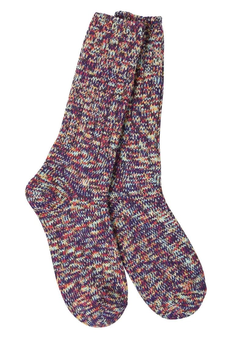 purple red textured soft socks