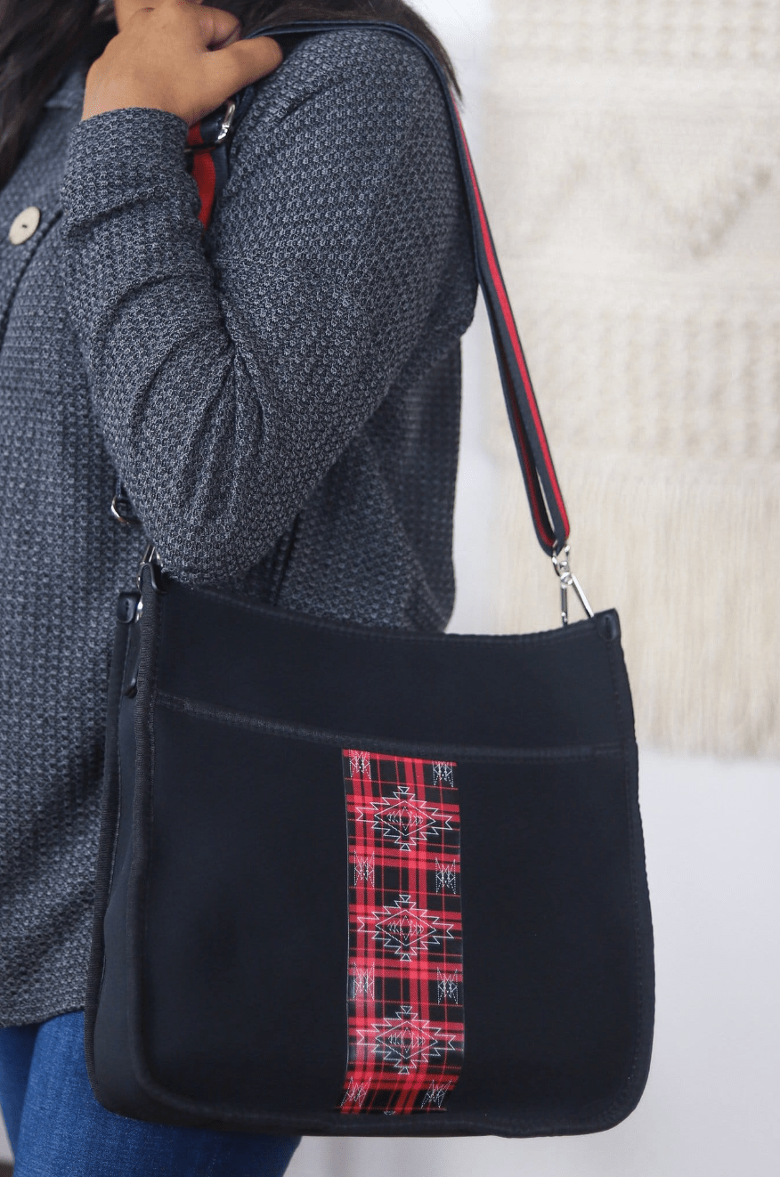 Jolee Crossbody Red & Black Plaid