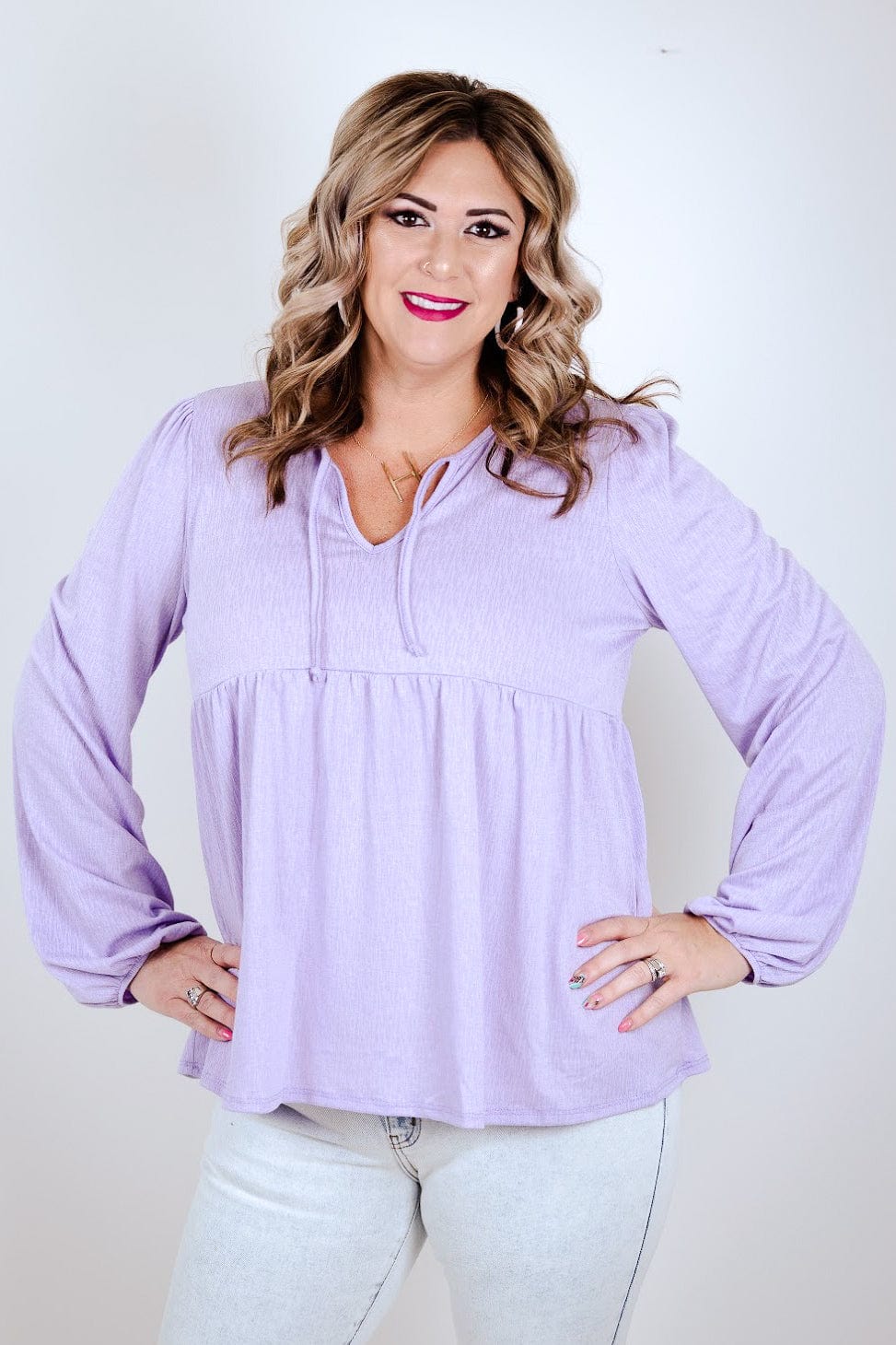 Lilac Babydoll Blouse