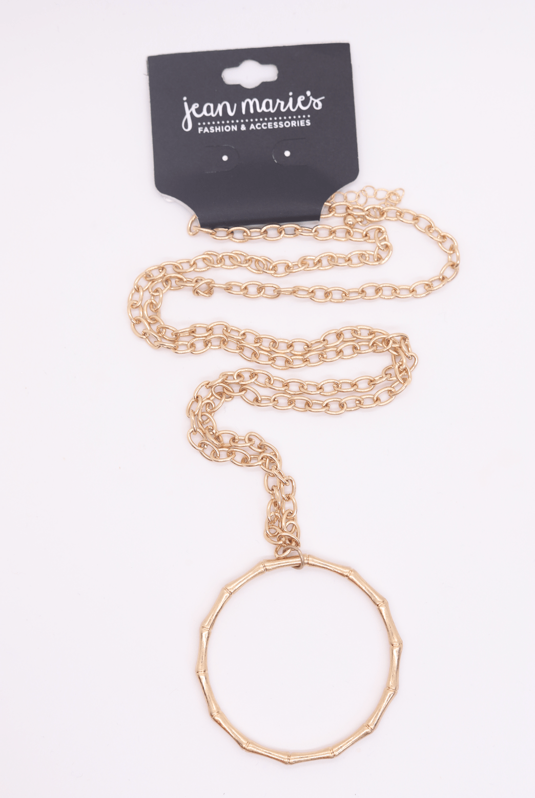 Bamboo Circle Pendant Necklace