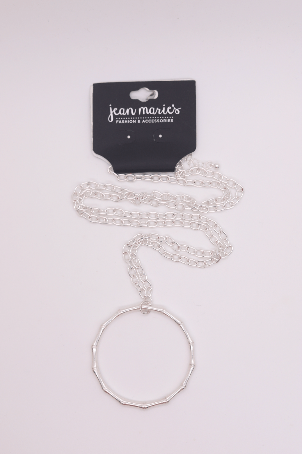 Bamboo Circle Pendant Necklace