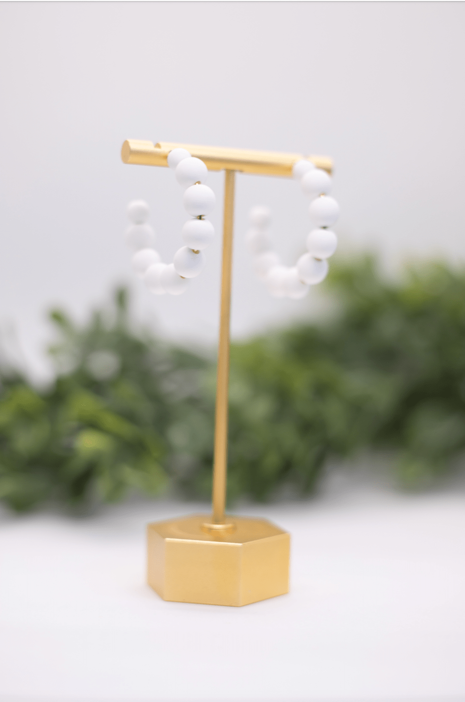 White Balled Hoops