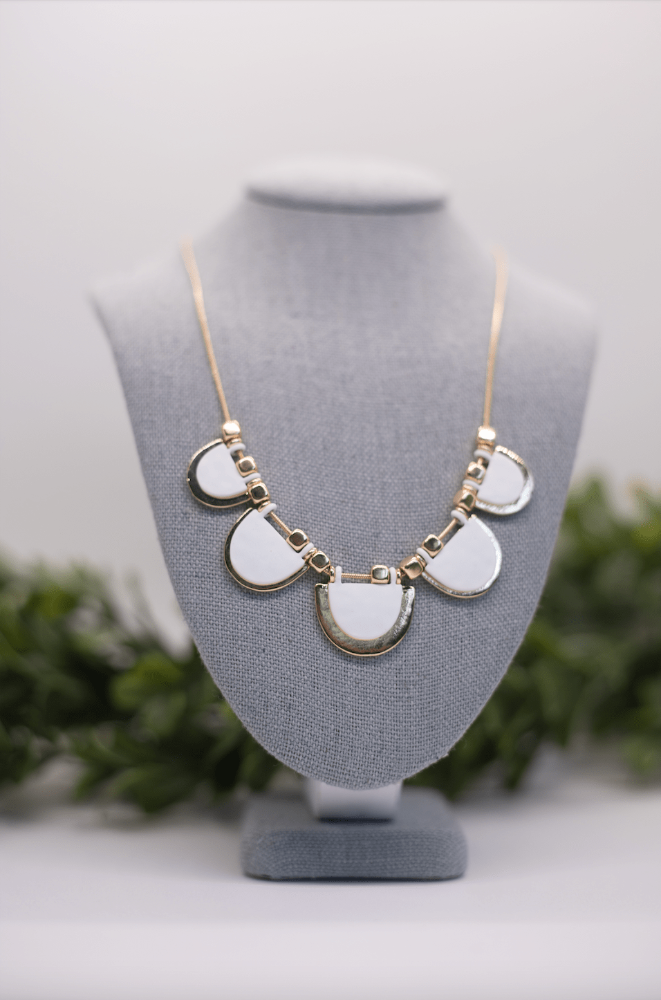 Gold Semi Circle Necklace