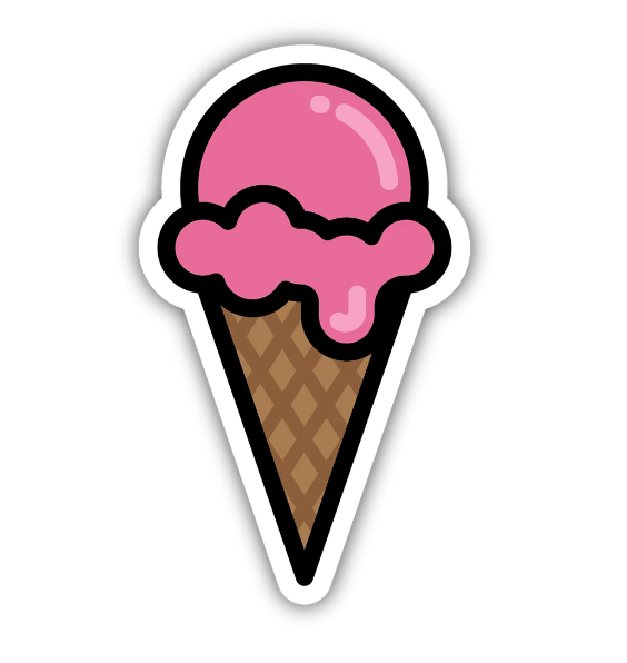 Ice Cream Cone Sticker