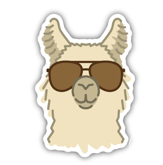 Llama Aviator Sticker