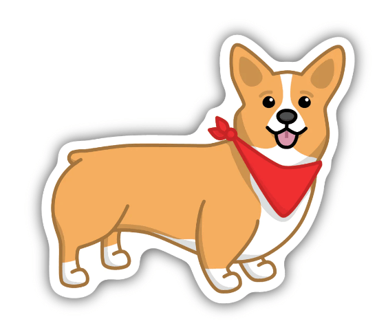 Corgi With Banana Sticker
