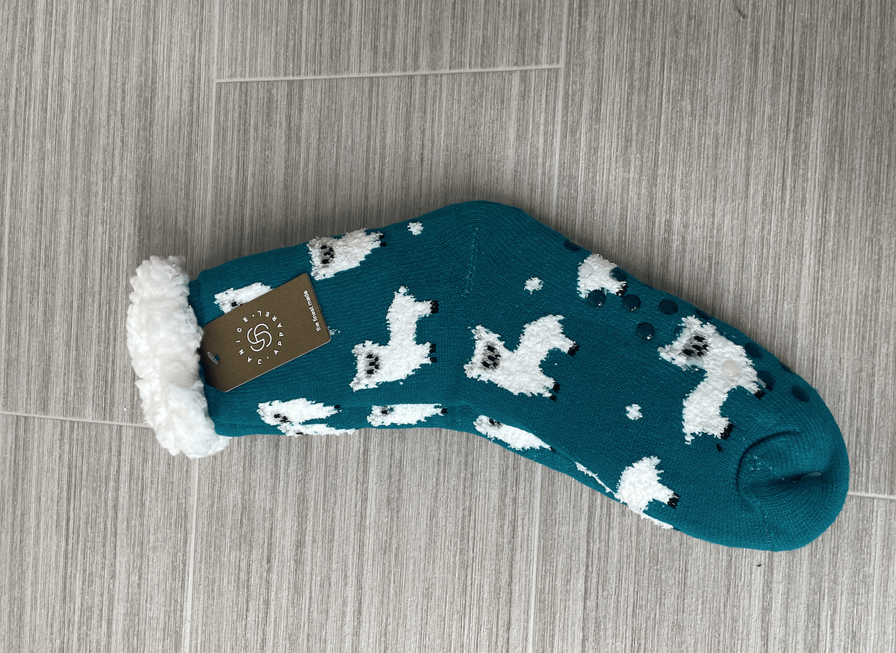 Teal Alpaca Sherpa Socks