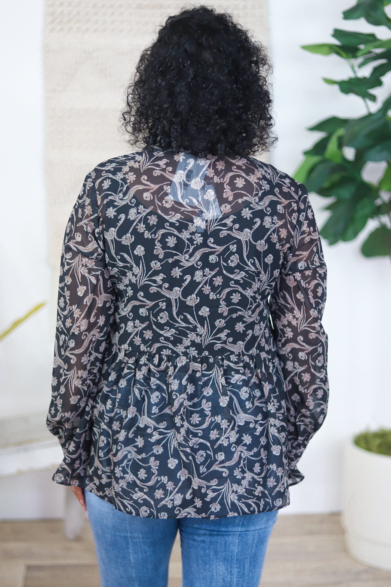 Fleur Chiffon Babydoll Blouse