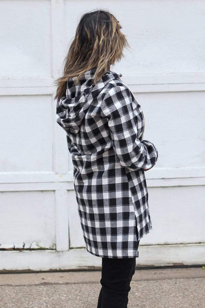 black and white plaid sweatshirt