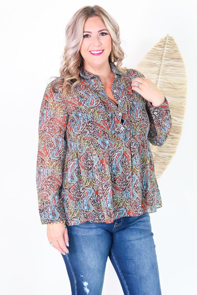 Autumn Paisley Top