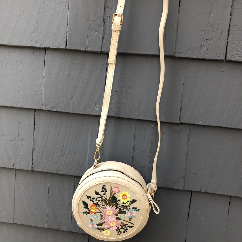 Embroidered Florlette Canteen Handbag