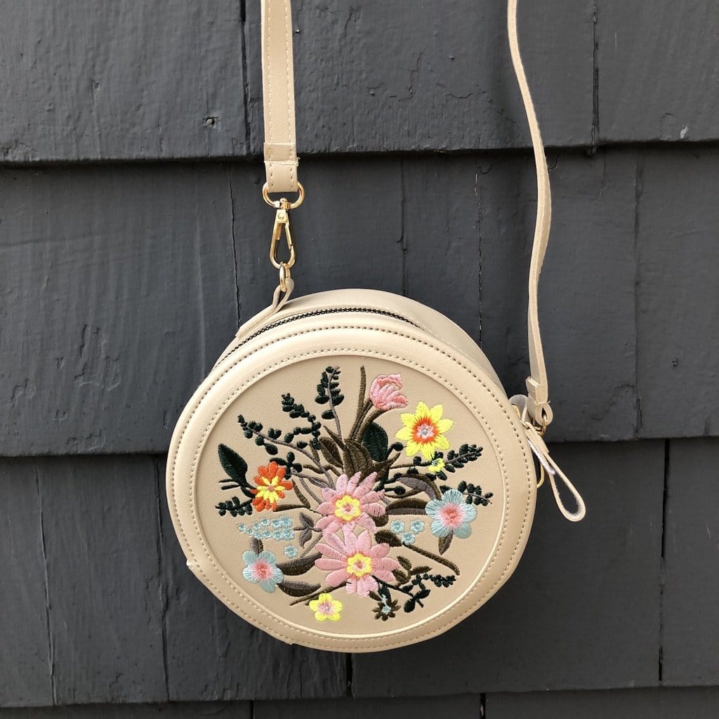 Embroidered Florlette Canteen Handbag