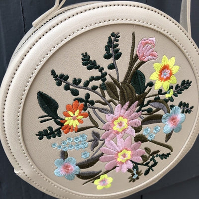 Embroidered Florlette Canteen Handbag
