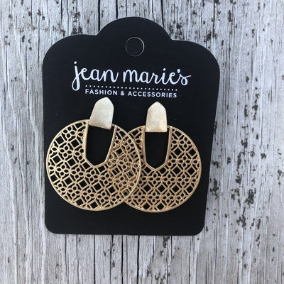 Lattice Circle Earring
