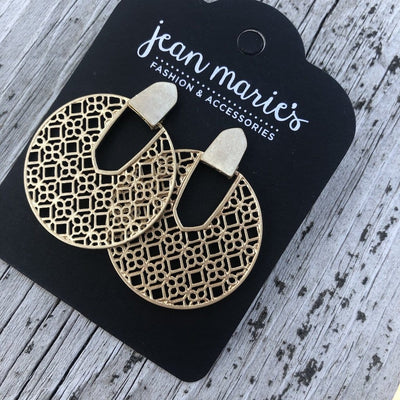 Lattice Circle Earring