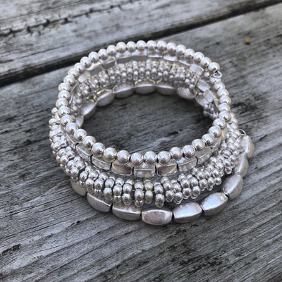 Silver Layer Wired Bracelet