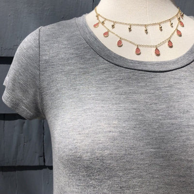 Coastal Coral Double Layer Necklace