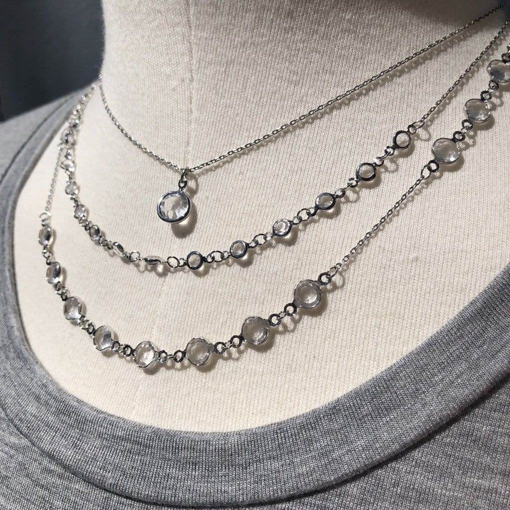 Silver Sparkle Three Layer Necklace