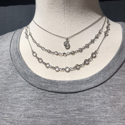 Silver Sparkle Three Layer Necklace