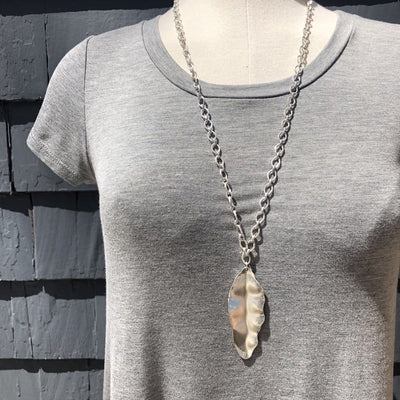 Long Leaf Chain Link Necklace
