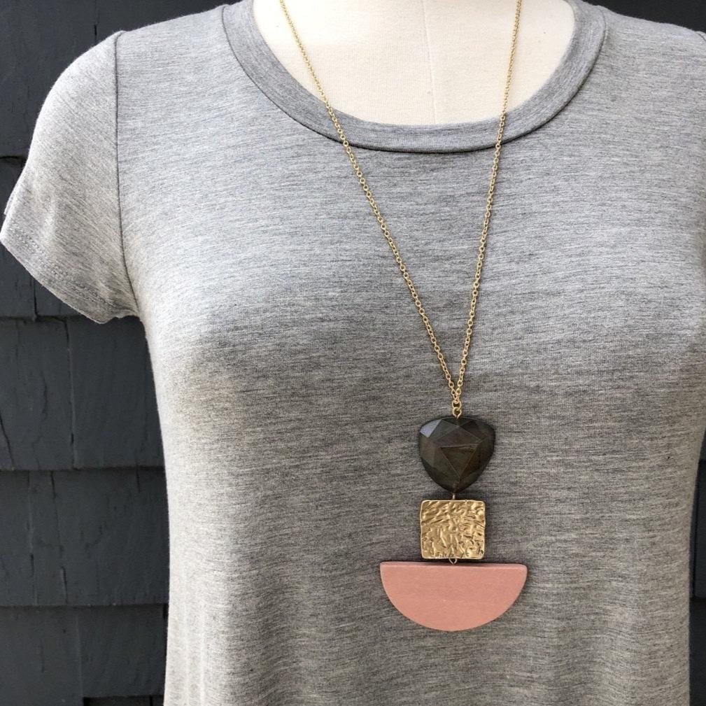 Pendant Trio Stone Necklace